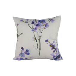 Voyage - Seville Violet/stone Beautiful Japanese Cherry Blossom Cushion Cover Handmade Throw Pillow Designer Home Decor - thumbnail 2