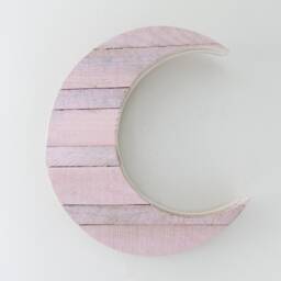Pink Moon, Moon Wall Decor, Celestial Nursery Baby Girl Gift - thumbnail 2