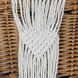 Macrame Heart Wall Hanging White/Dorm Room /Teen - thumbnail 3