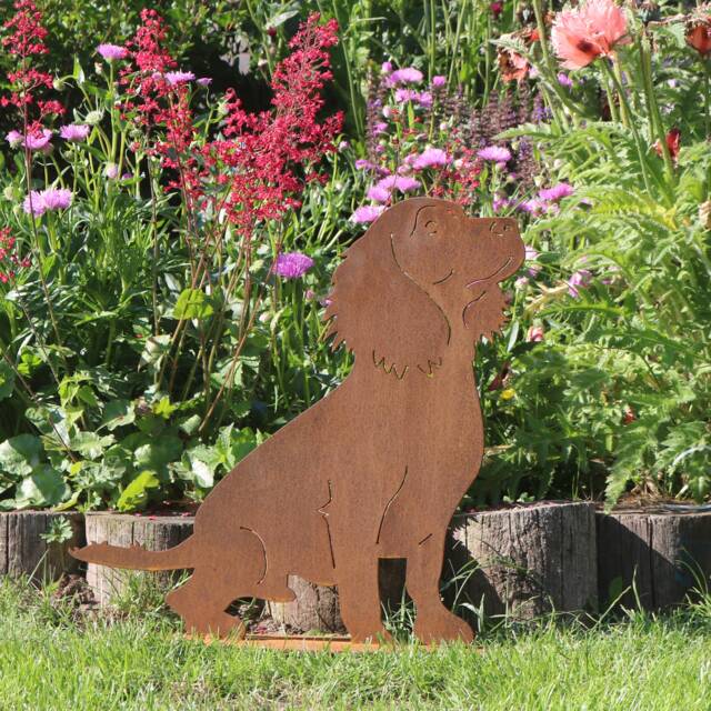 Rusty Metal Working Cocker Spaniel Life Size Dog Gift, Outdoor & Garden Decoration - image 1
