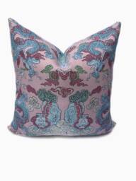 Schumacher Magic Mountain Dragon Blush Cushion Cover Pillow Double Sided - thumbnail 1