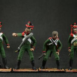 Hand Painted Tin Soldier Set Napoleonic Artillery, 1812, 54mm - 5 Pcs - thumbnail 2