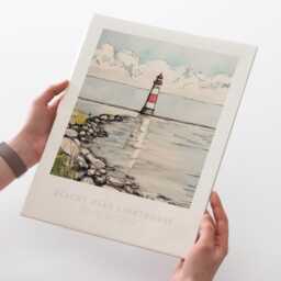 Beachy Head Lighthouse East Sussex UK Wall Art Print - Ink & Watercolor Coastal Decor Illustration, Archival Fine Art Print. England Gift - thumbnail 2