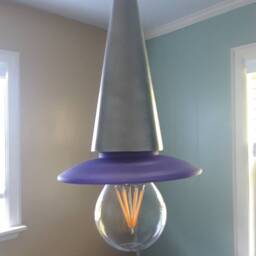 Mid Century Modern Blue Pendant Ceiling Light Fixture - thumbnail 3