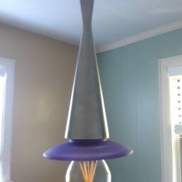 Mid Century Modern Blue Pendant Ceiling Light Fixture - thumbnail 2