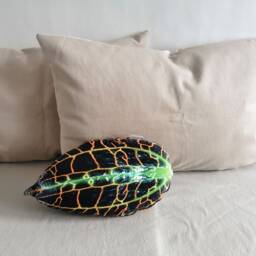 For Us Ddp Paid By Sellerrare Plant Jewel Orchid Pillow For Botanical Home Decor. Housewarming Gift. Plant Leaf Shaped - thumbnail 3