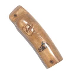 Luxury Mezuzah Case, Rachel Tomb Israeli Handmade Judaica Art Olive Wood Tree M88 - thumbnail 1