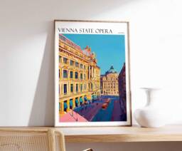 Vienna State Opera Poster Austria Travel Art Print - thumbnail 1