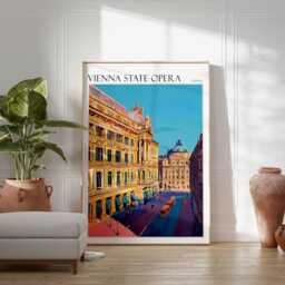 Vienna State Opera Poster Austria Travel Art Print - thumbnail 3