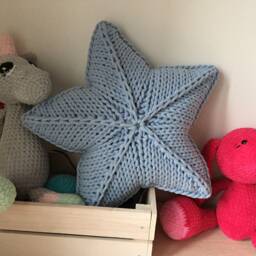 Star Pillow Crochet Knitting Star Poduszka Gwiazda - thumbnail 2