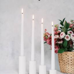 x-Large Minimalist Concrete Taper Candle Holder - thumbnail 3