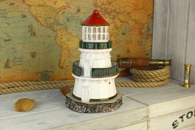 Point Reyes Ceramic Lighthouse, Original Handmade Gift, Candle Holder, California Pacific Ocean, Miniature Marine Gift, & Pottery - image 1