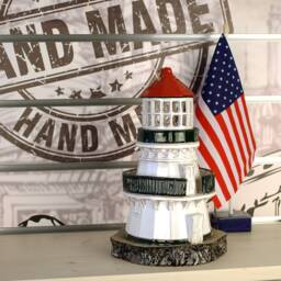 Point Reyes Ceramic Lighthouse, Original Handmade Gift, Candle Holder, California Pacific Ocean, Miniature Marine Gift, & Pottery - thumbnail 2