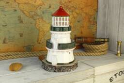 Point Reyes Ceramic Lighthouse, Original Handmade Gift, Candle Holder, California Pacific Ocean, Miniature Marine Gift, & Pottery - thumbnail 1