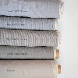 striped Linen Pillow Cover Farmhouse Ticking Cushion, Custom Size - thumbnail 4