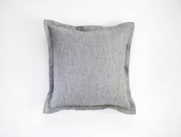 striped Linen Pillow Cover Farmhouse Ticking Cushion, Custom Size - thumbnail 1