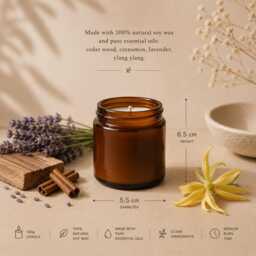 Aromatherapy Soy Candles - Hand-Poured, All-Natural Scents For Relaxation & Bliss - thumbnail 4