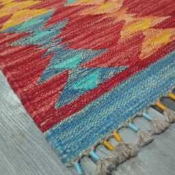 Minimalist Scandinavian Runner, Handmade Artisan Afghan Turkish Persian Swedish Style Flatweave Natural Wool Kilim Runner Rug 200x63 cm - thumbnail 2