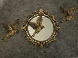 Gothic Bird Wall Mirror 19cm Frame Baroque Style