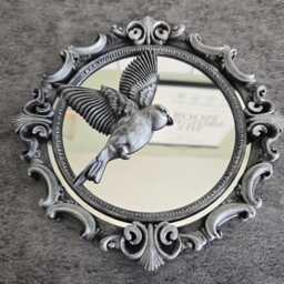 Gothic Bird Wall Mirror 19cm Frame Baroque Style - thumbnail 2