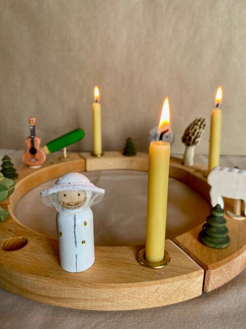 Beeswax Celebration Candles - Sustainably Harvested, Fits Grimm's Rings - image 1