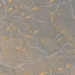 Embroidered Elegant Silk Pillow With Silver Buds - thumbnail 2