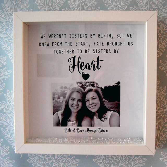 Personalised Framed Print - We Weren't Sisters By Birth Gift Friends Stepsisters Best Friend Birthday Christmas Keepsake - image 1