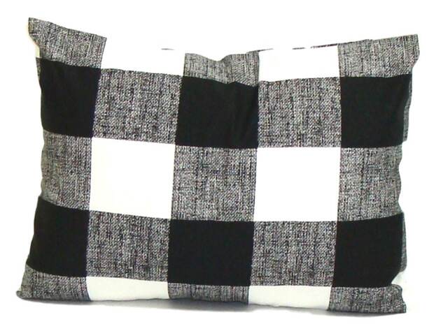 "Black Pillow Cover Sale, Lumbar Cover, Farmhouse For A 12x16"" Or 12x18" - image 1