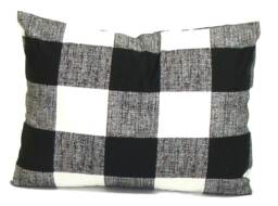 "Black Pillow Cover Sale, Lumbar Cover, Farmhouse For A 12x16"" Or 12x18" - thumbnail 1