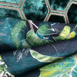 Arjuna Leaf Viridian Pillow Cover in Designers Guild 2018 Collection - thumbnail 4