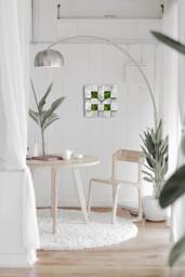 Green Moss Wall Clock Modern Scandinavian Wooden Clock