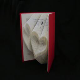 Double Heart ... Logos & Emblems Folded-Book Art Sculpture - thumbnail 3