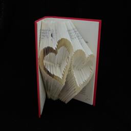 Double Heart ... Logos & Emblems Folded-Book Art Sculpture - thumbnail 2