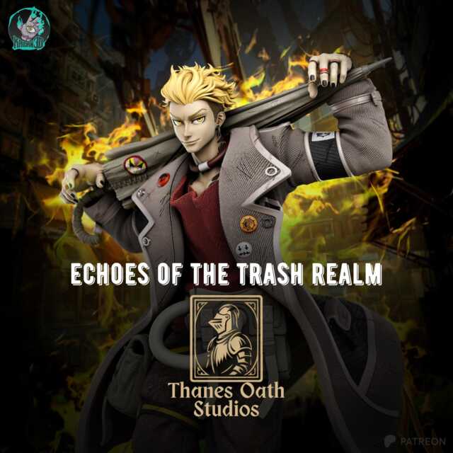 Echoes Of The Trash Realm - Post Apocalyptic Relic Fighter Enjin Resin Figure 16K - image 1