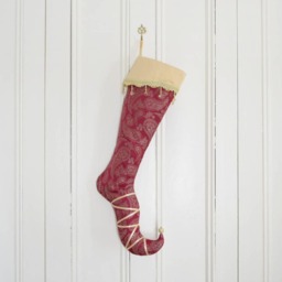 Christmas Elf Stocking Dame Guenievre Pink Gold Luxurious Winter Decoration Holidays Decor - thumbnail 2