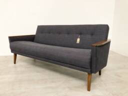 Vintage Inspired Danish Mid Century 60S 3 Seater Cocktail Sofa Settee in Grey Model 55
