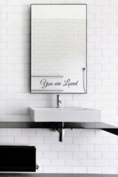 You Are Loved Mirror Decal/sticker Wall Vinyl Art Good Gift Idea - thumbnail 1