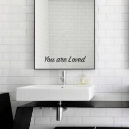 You Are Loved Mirror Decal/sticker Wall Vinyl Art Good Gift Idea - thumbnail 2