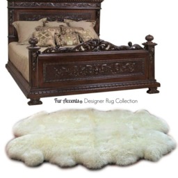 Faux Fur Area Rug - Icelandic Sheepskin Style, Handmade Throw - thumbnail 3
