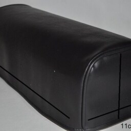 Black Pair Faux Leather Classic Style Antimacassar Sofa Chair Arm Cap Protectors - thumbnail 2