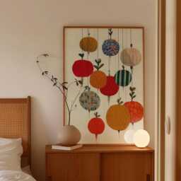 Mid Century Vegetable Poster - Patterned Radish Art Print Colorful Kitchen Wall Decor - thumbnail 2