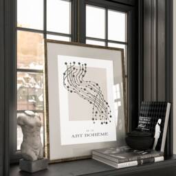 Abstract Print, Contemporary Art , Wall Home Decor Bedroom Minimal Neutral Beige, A5, A4, A3, A3+, A2 - thumbnail 2