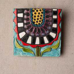 Handmade Ceramic & Mosaic Wall Art Cropped Blossom in Blue Sky - thumbnail 2