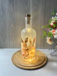 Rabbit Led Bottle Lamp, Home Decor, Mother's Day Gift