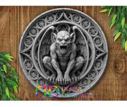 Gargoyle Sign, Garden Ornament, Metal Wall Art, D??cor, Gardener Gift, Outdoor Decoration - thumbnail 1