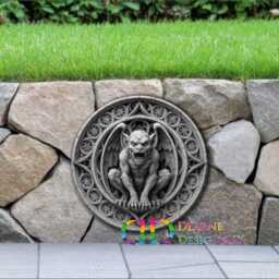 Gargoyle Sign, Garden Ornament, Metal Wall Art, D??cor, Gardener Gift, Outdoor Decoration - thumbnail 2