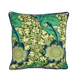 William Morris & Ben Pentreath - Kennet Olive/Turquoise Cushion Cover Throw Pillow Designer Home Decor - thumbnail 2