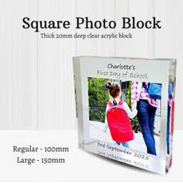 Personalised Acrylic First Day Of School Photo Block Grandparent Gift - thumbnail 3