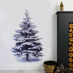 Scandi Styled Christmas Tree Wall Sticker With Lights, Christmas Decor, Tree, Home Decals, Wall Stickers - thumbnail 2