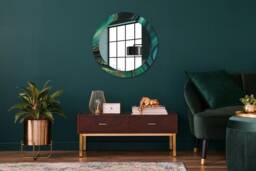 Emerald Green Marble, Green, Round Mirror Frame, Wedding Gift, Decorative Wall, Bathroom